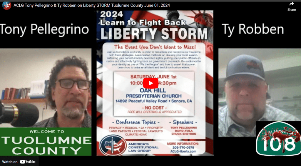 ACLG Tony Pellegrino & Ty Robben on Liberty STORM Tuolumne County June 01,&nbsp;2024