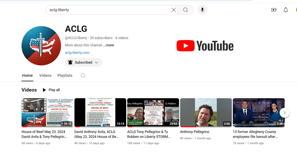 See the ACLG on&nbsp;You-TUBE